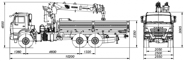 КАМАЗ 659100-0000374-65 и КМУ PALFINGER INMAN IT 200