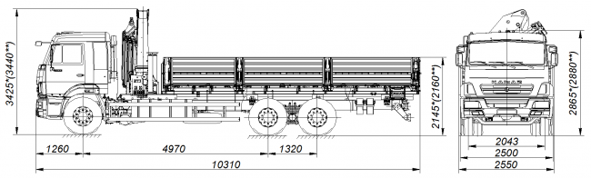 КАМАЗ 659000-0000002-21 и КМУ PALFINGER РК23500А