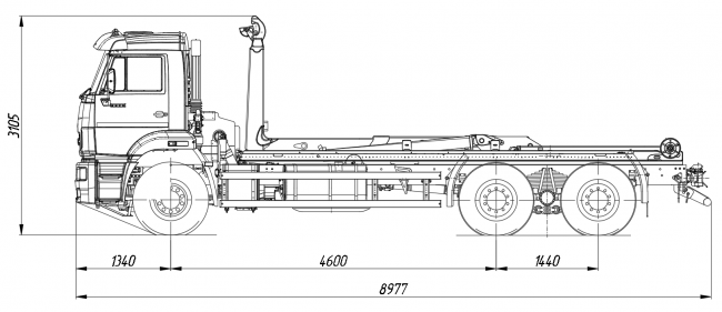 КАМАЗ 659613 и КП HIAB Optima 20S59